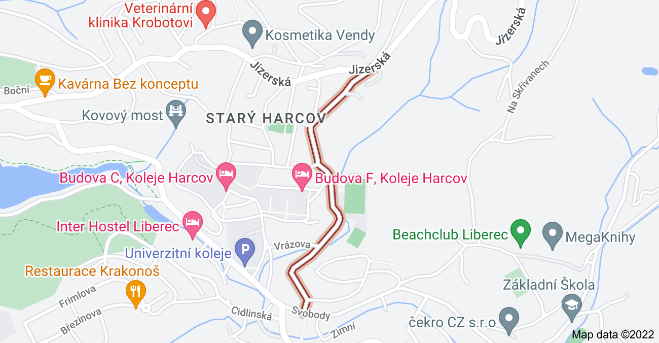 Sloupky v ulici Dubový Vrch
